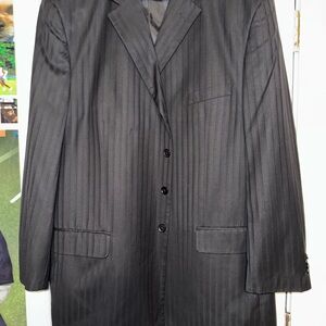 Classic Black Pinstripe Suit